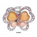1.25" Wide Crystal Butterfly Claw - CW-CL0394PK
